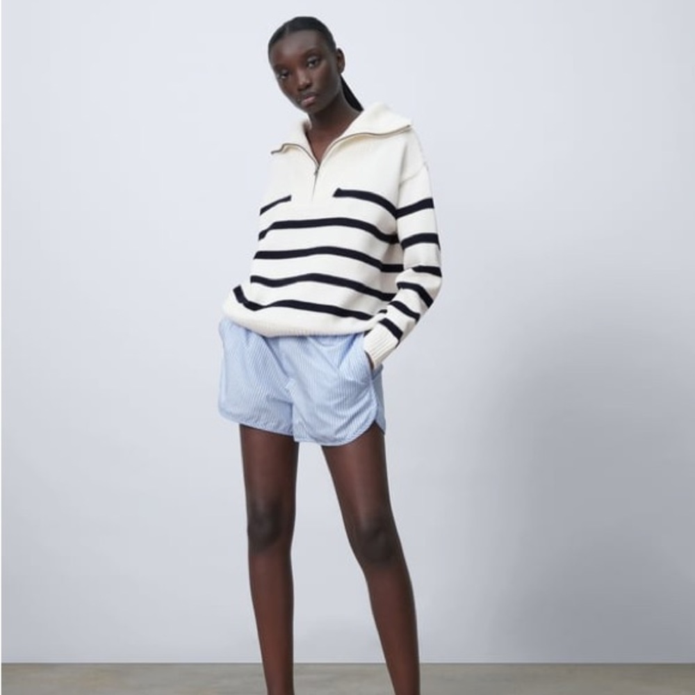 Zara knit sweater with zip